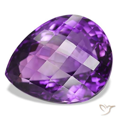 39.01ct Violeta medio Amatista, En forma de pera, VVS-VS