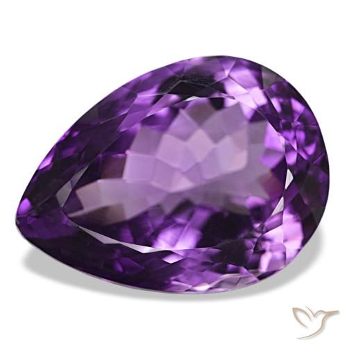 34.18ct Violeta medio Amatista, En forma de pera, VVS