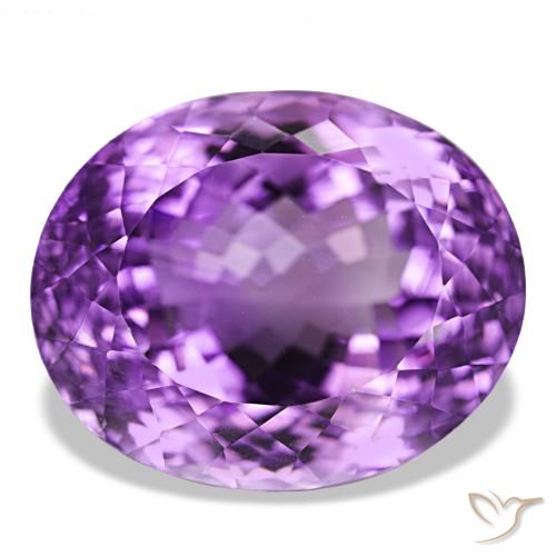 Amatista Violeta rosado natural de 40.93 ct, Corte Óvalo, VVS-VS