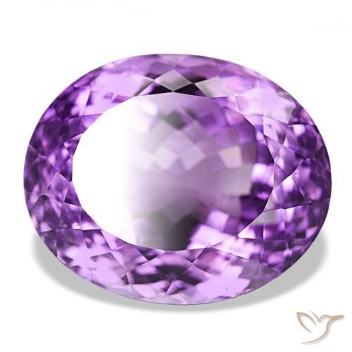 Amatista Violeta rosado natural de 40.93 ct, Corte Óvalo, VVS-VS