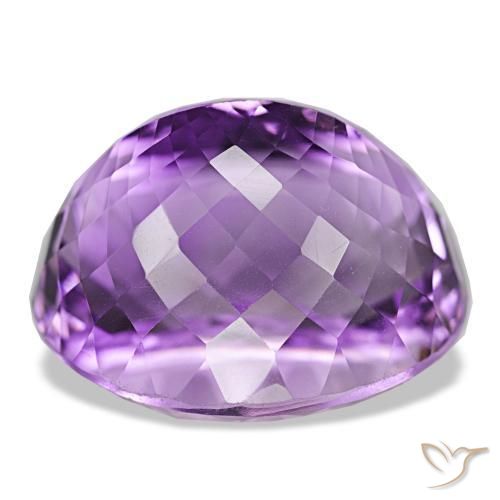 Amatista Violeta rosado natural de 40.93 ct, Corte Óvalo, VVS-VS