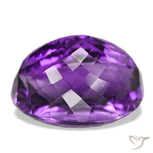 Amatista Violeta vívido natural de 36.78 ct, Corte Óvalo, VVS