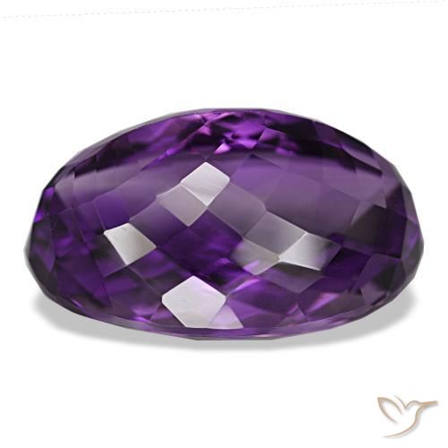 Amatista Violeta medio natural de 39.27 ct, Corte Óvalo, VVS-VS