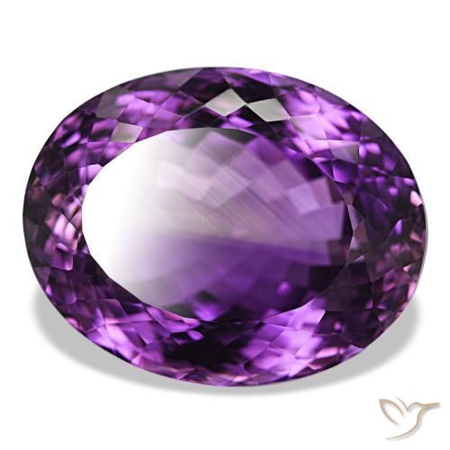 Amatista Violeta medio natural de 45.25 ct, Corte Óvalo, IF