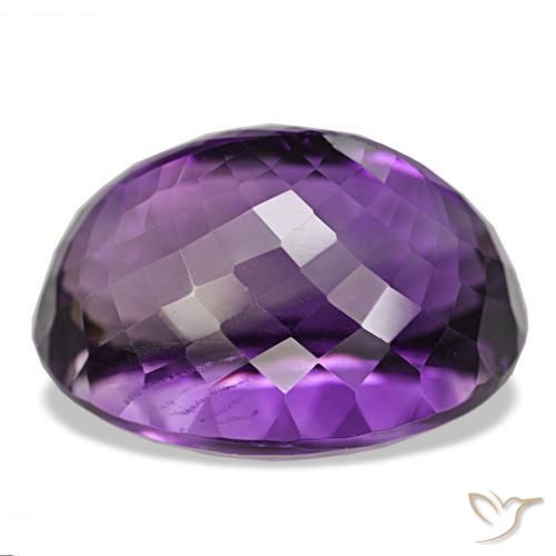 Amatista Violeta medio natural de 45.25 ct, Corte Óvalo, IF