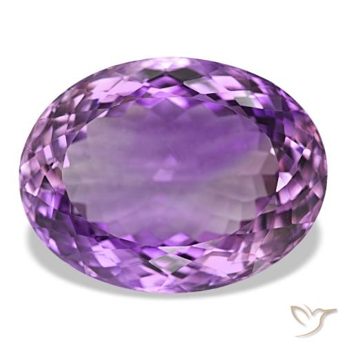 Amatista Violeta púrpura natural de 40.46 ct, Corte Óvalo, VVS