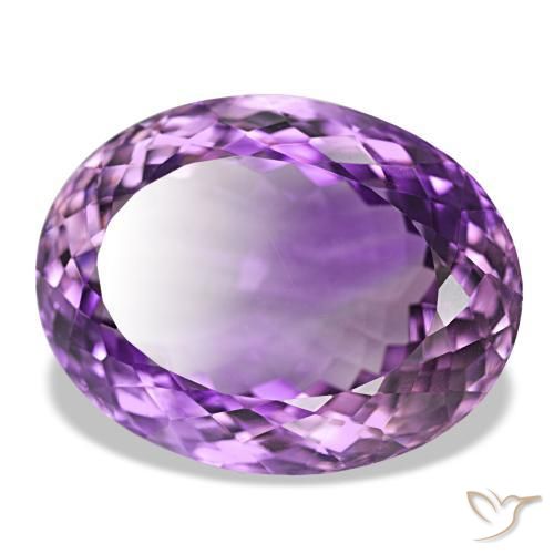 Amatista Violeta púrpura natural de 40.46 ct, Corte Óvalo, VVS