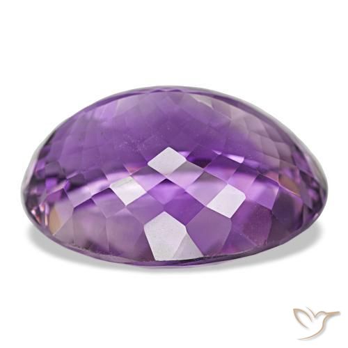 Amatista Violeta púrpura natural de 40.46 ct, Corte Óvalo, VVS