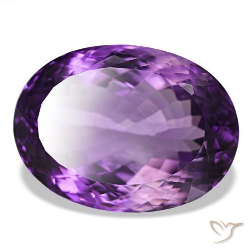 Amatista Violeta vívido natural de 39.87 ct, Corte Óvalo, VVS-VS