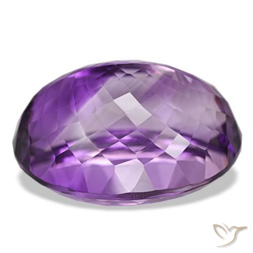 Amatista Violeta vívido natural de 39.87 ct, Corte Óvalo, VVS-VS