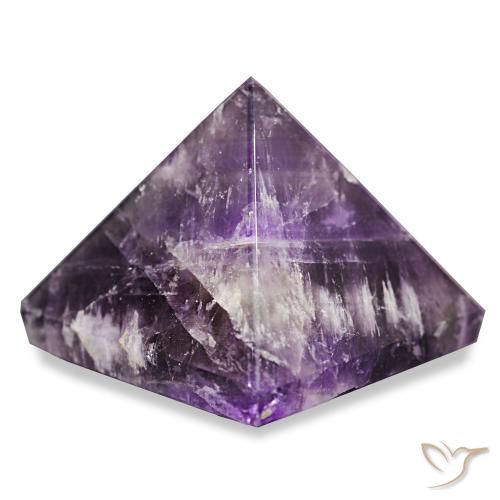 Amatista Violeta intenso medio natural de 113.30 ct, Cuadrado, Opaco