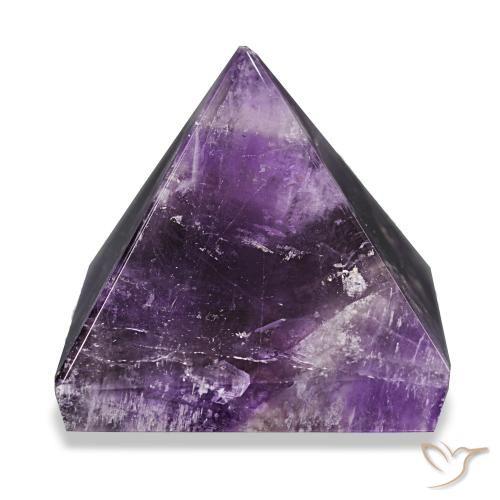 Amatista violeta intenso medio natural de 120,37 ct, cuadrado, opaco