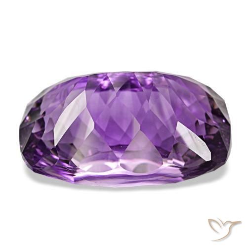 Amatista Violeta púrpura intenso natural de 55,56 ct, Corte Cojín, VVS