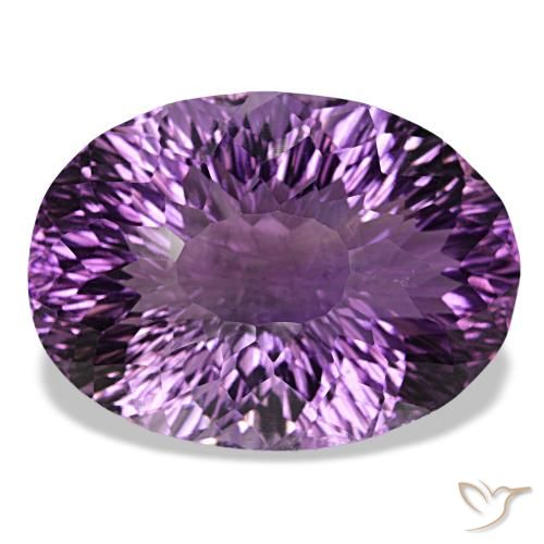 Amatista violeta púrpura intenso natural de 58,14 ct, corte óvalo, VVS