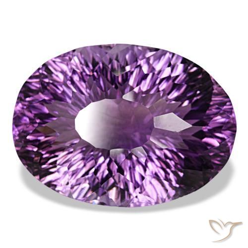 Amatista violeta púrpura intenso natural de 58,14 ct, corte óvalo, VVS