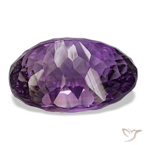 Amatista violeta púrpura intenso natural de 58,14 ct, corte óvalo, VVS