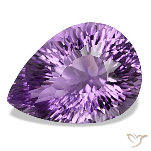 Amatista violeta de 52,30 ct, en forma de pera, VVS-VS