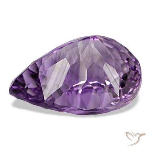 Amatista violeta natural de 52,30 ct, en forma de pera, VVS-VS