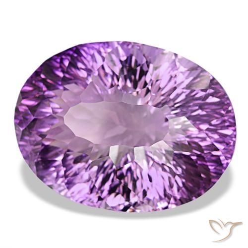 Amatista violeta púrpura intenso natural de 82,91 ct, corte óvalo, VVS