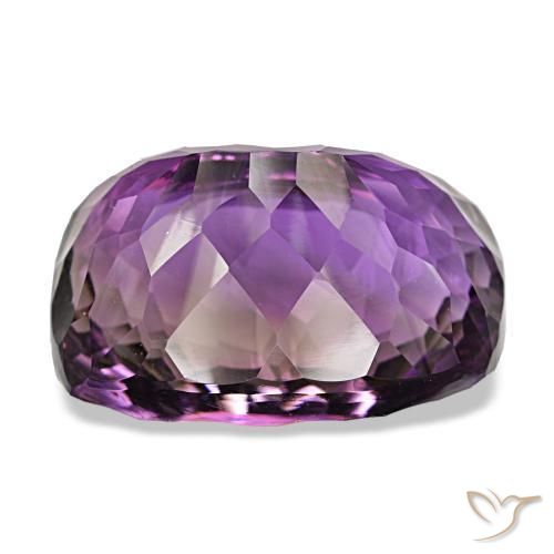 Amatista violeta natural de 53,04 ct, corte cojín, VVS
