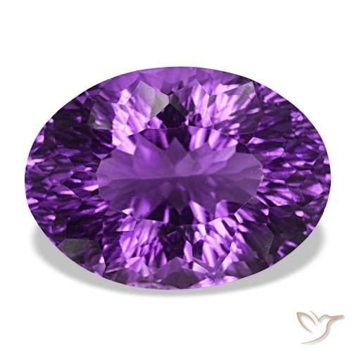Amatista violeta vívido de 20,26 ct, ovalado, VVS