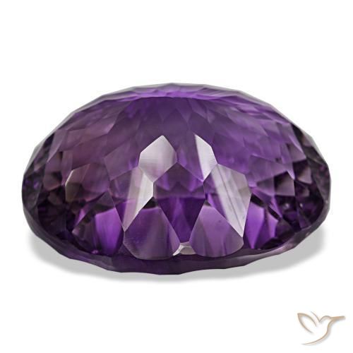 Amatista violeta medio natural de 83,18 ct, corte óvalo, VS