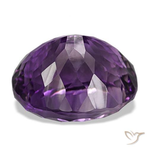 Amatista violeta púrpura medio natural de 41,37 ct, corte óvalo, VVS