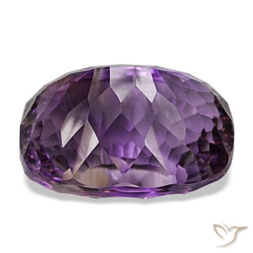 Amatista violeta medio natural de 58,37 ct, corte cojín, VVS-VS