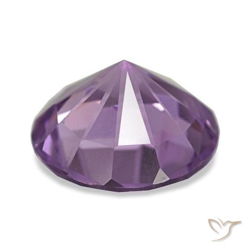 Amatista violeta natural de 2,17 ct, corte redondo, VVS