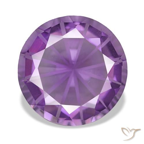 Amatista violeta de 2,76 ct, redondo, VVS