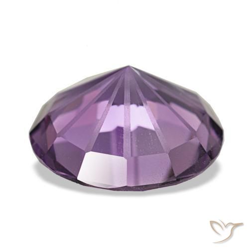 Amatista violeta natural de 2,76 ct, corte redondo, VVS