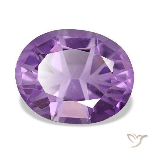 Amatista violeta natural de 4,71 ct, corte óvalo, VVS-VS