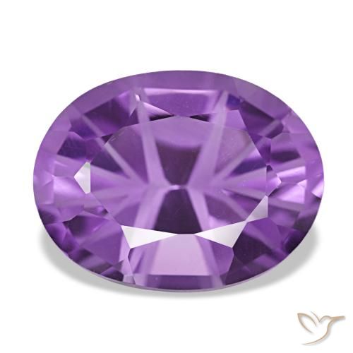 Amatista violeta natural de 3,88 ct, corte óvalo, VVS-VS