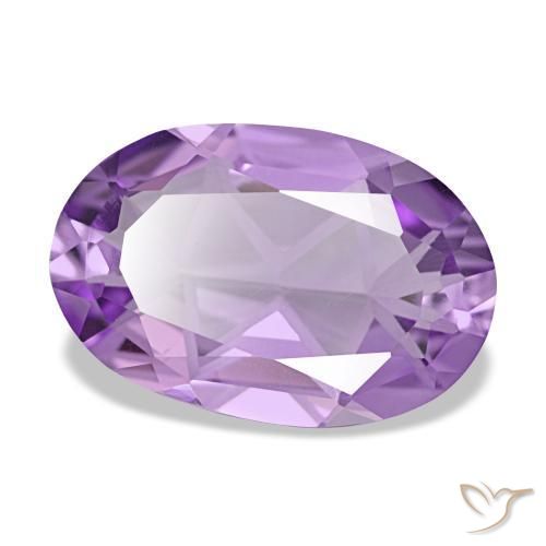 Amatista violeta natural de 2,91 ct, corte óvalo, VVS