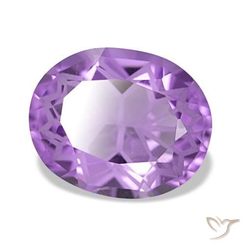 Amatista violeta natural de 4,19 ct, corte óvalo, VVS