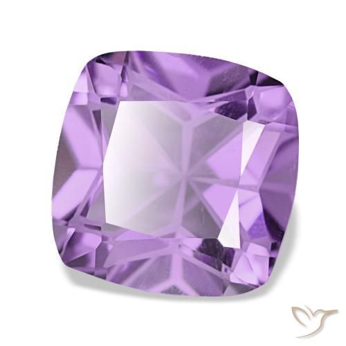 Amatista violeta natural de 3,60 ct, corte cojín, VVS-VS