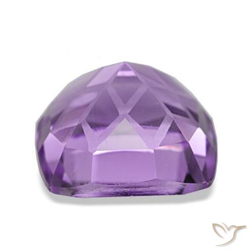 Amatista violeta natural de 4,49 ct, corte cojín, VVS