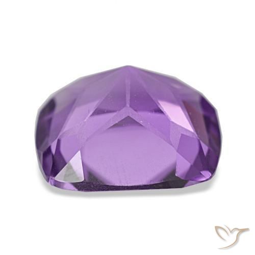 Amatista violeta natural de 3,21 ct, corte cojín, VVS