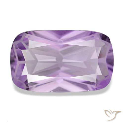 Amatista violeta natural de 3,57 ct, corte cojín, VVS-VS