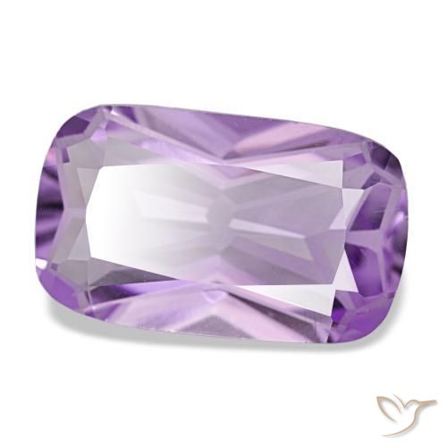 Amatista violeta natural de 3,57 ct, corte cojín, VVS-VS