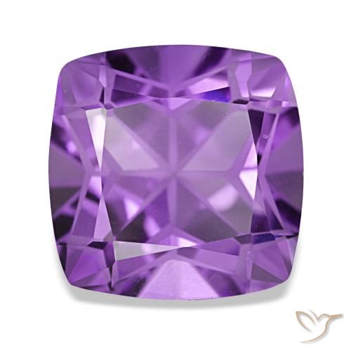 Amatista violeta de 4,08 ct, cojín, VVS-VS