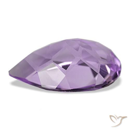 Amatista violeta natural de 3,41 ct, en forma de pera, VVS