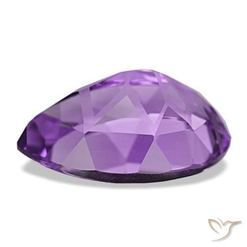 Amatista violeta natural de 11,22 ct, en forma de pera, VVS-VS