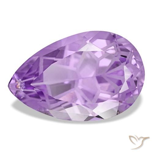 Amatista violeta natural de 12,05 ct, en forma de pera, VS-SI