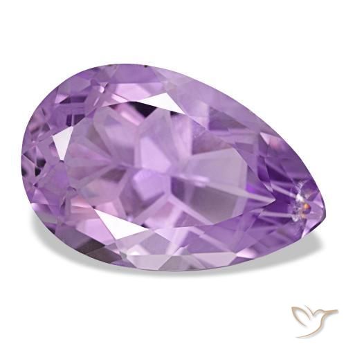 Amatista violeta natural de 12,05 ct, en forma de pera, VS-SI