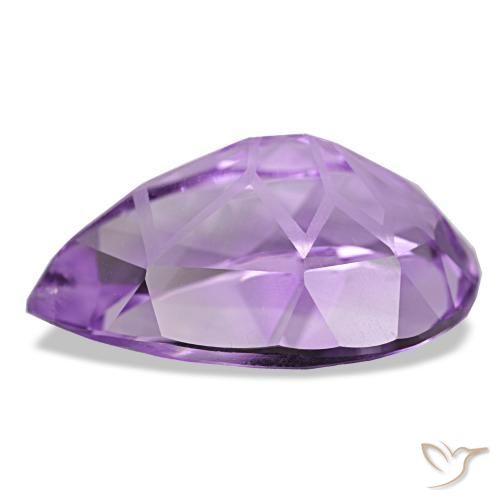 Amatista violeta natural de 12,05 ct, en forma de pera, VS-SI