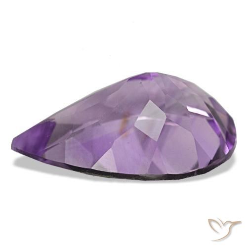 Amatista violeta natural de 4,58 ct, en forma de pera, VVS-VS