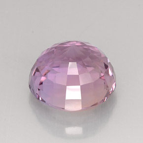 Ametrino bicolor natural de 18,16 ct, corte redondo, IF