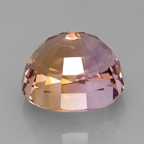 Ametrino bicolor natural de 15,84 ct, corte óvalo, IF