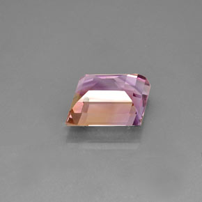 Ametrino bicolor natural de 17,14 ct, forma elegante, IF